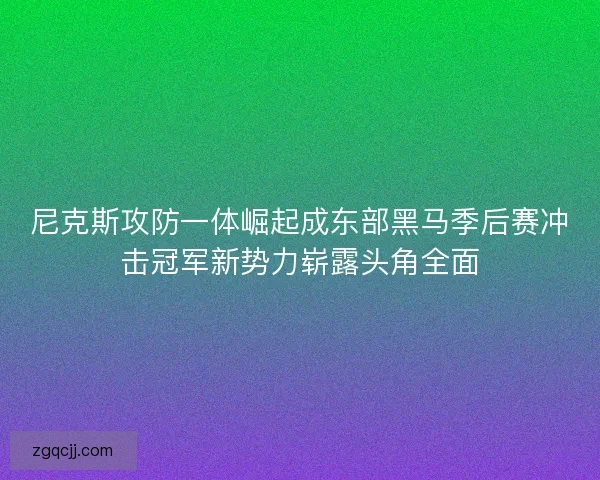 尼克斯攻防一体崛起成东部黑马季后赛冲击冠军新势力崭露头角全面 尼克斯攻防一体崛起成东部黑马季后赛冲击冠军新势力崭露头角全面