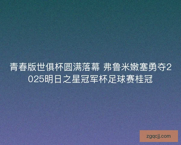 青春版世俱杯圆满落幕 弗鲁米嫩塞勇夺2025明日之星冠军杯足球赛桂冠
